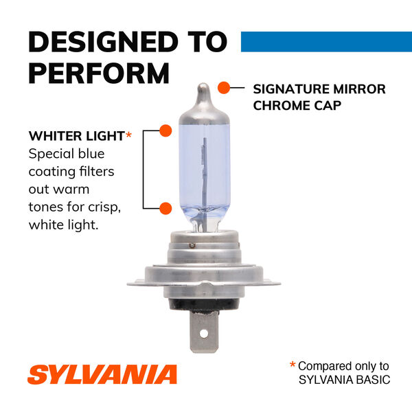 SYLVANIA H7 SilverStar zXe Halogen Headlight Bulb, 2 Pack, , hi-res